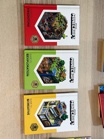 Set of 3 Official Minecraft Guide Books (Redstone, Exploration, Creative) - Hardcovers