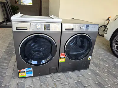 Fisher Paykel Front-load washer and condenser dryer set - grey, good condition
