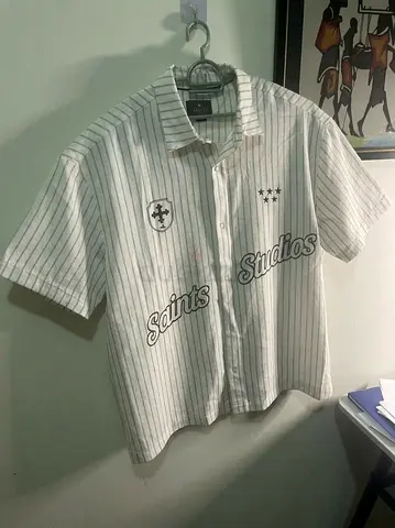Saints Studios Striped Short Sleeve Shirt - Size XL