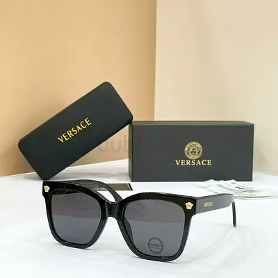 Authentic Versace Black Square Sunglasses with Case