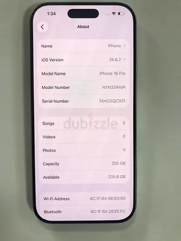 I Phone 16 Pro 256GB Natural Titanium