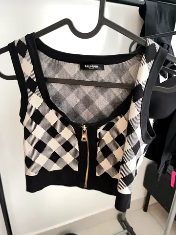Balmain Design Cropped Top