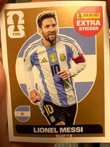 Lionel messi world cup 2026 gold sticker(panini) card