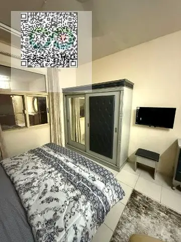 Spacious furnished studio for rent in Al Rashidiya, Ajman.