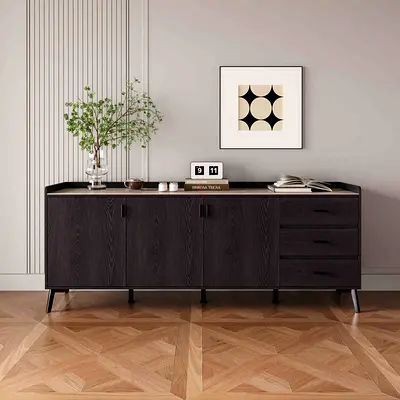 New Marwell NXT 2 Metre 3-Door Sintered Stone Top Large Sideboard with 3 Drawers
