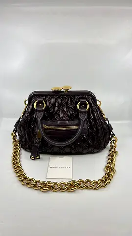 Marc Jacobs Calfskin Quilted Stam Plum