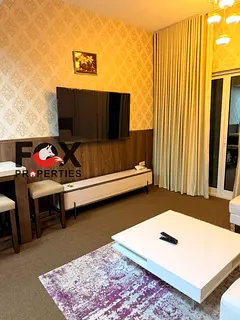 Furnished 1 Bedroom Apartment with Living Room for Annual Rent in City Tower Ajman 2 Bathrooms Balco