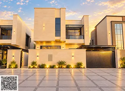 A new two-story villa with a roof terrace in Al Yasmeen, located directly behind the park. Electricity and water are included, and the property featur
