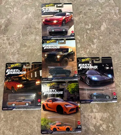 Hot Wheels Premium Fast & Furious Complete Set (5 Cars)