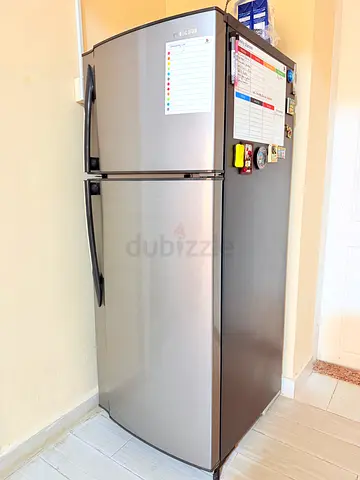 Used Double Door Refrigerator - Stainless Steel Finish