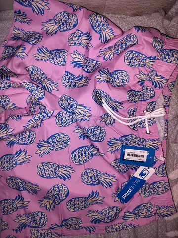 Brand new BlueWave swimshorts retail price 360. Reason for sale-Colour. Pineapple pink print
