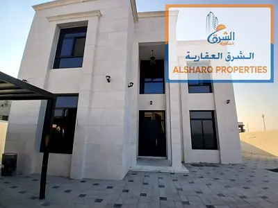 فيلا مودرن أول ساكن للإيجار السنوي في الحوشي الشارقة | 5 غرف ماستر | تكسية حجر كاملة | 5,000 قدم²