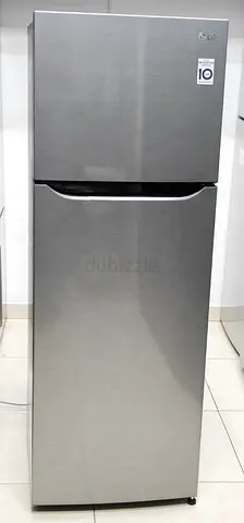 LG Top Freezer Refrigerator 2-Door - Stainless Steel, Good Condition
