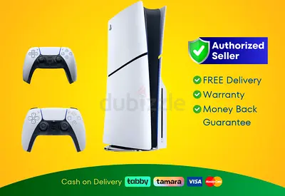 Sony PlayStation 5 Gaming Console Slim – Disc Edition with 2 Controllers, PS5 | New | Warranty | FR
