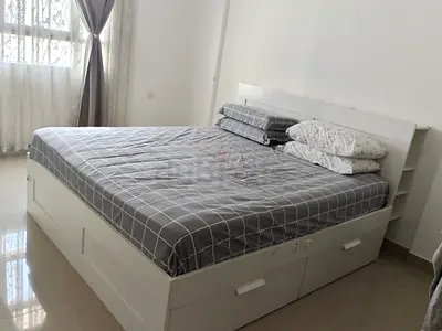 King size bed with mattress with storage  drawers - good condition