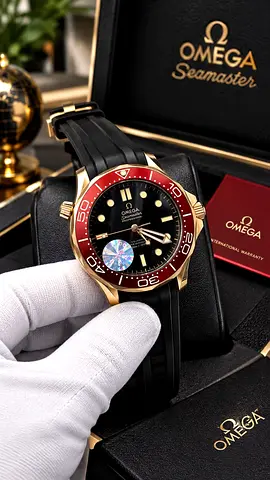Omega Seamaster Rose Gold Red Bezel Automatic