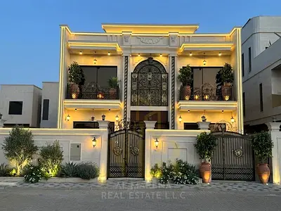 Luxury Classic Villa for Sale in Al Aliyah – Ajman | 5 Master Bedrooms | Spacious Courtyard | 4,300 sq. ft. | Air Conditioning Included