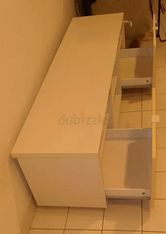 TV cabinet white unit with storage