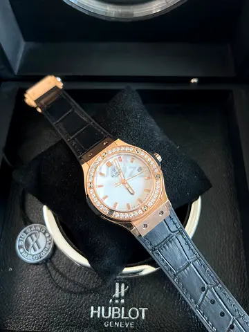 Hublot Geneve Ladies Watch with Diamond Bezel - Rose Gold Tone