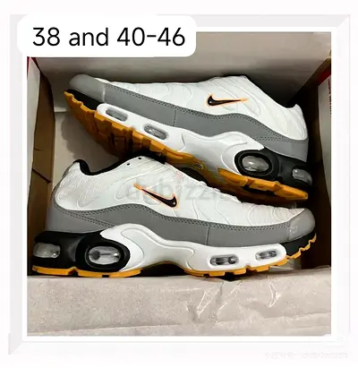 Nike Air Max Tn-inspired white/grey sneakers, new, sizes 38 & 40-46