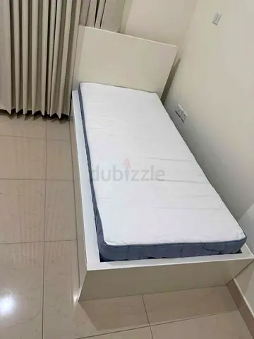 Ikea Malam single bed with IKEA mattress 90×200cm and 2 storage drawers underneath is available