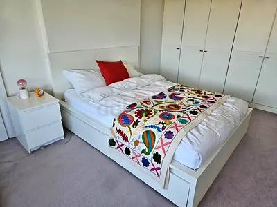 ikea king size bed with mattress and storage drawers