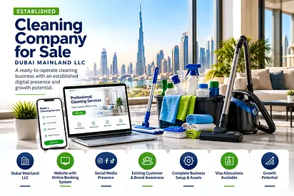 Established Dubai Mainland Cleaning Company for Sale – Ready to Operate