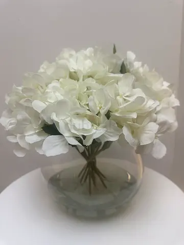 Artificial Hydrangea in fake water