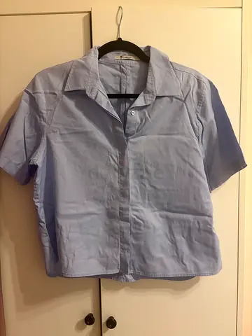 Alexander $%&! Light blue short-sleeve casual shirt - small
