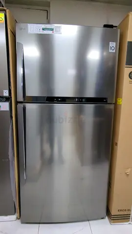 Stainless Steel Double Door Refrigerator - Good Working Condition