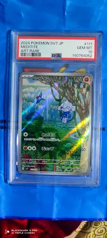 PSA 10 2024 Pokémon Meditite SV7 JP Art Rare #111 (Gem Mint)