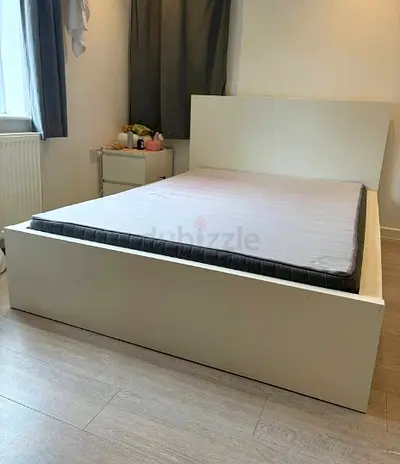 Ikea King Size Bed with Mattress Available in Perfect Condition