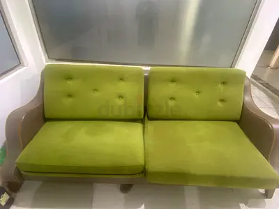 Green and brown sofa