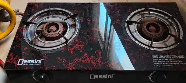 Dessini 2-Burner Glass Top Gas Stove - Used, Working