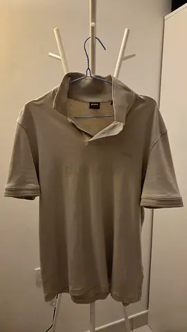 BOSS Beige cotton-piqué POLO # Small Size