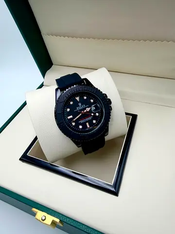 Men's Black Sport Watch in Presentation Box - Rolex Style