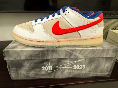 Nike Dunk Low Retro PRM Year of the Rabbit White Crimson Varsity Royal