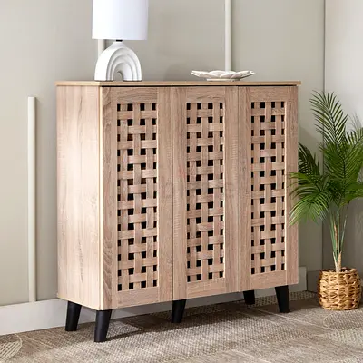 New Belford 16-Pair Shoe Cabinet with 3 Doors