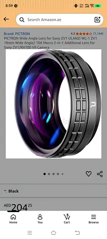 Ulanzi 18mm Wide Angle + 10x Macro 2-in-1 Conversion Lens for Sony ZV1/ RX100