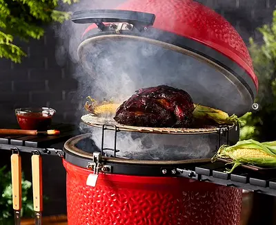 Kamado Big Joe 3 Charcoal Grill with accessories