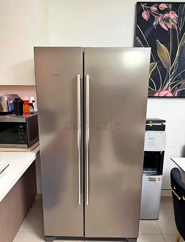 Siemens Side-by-Side Refrigerator - Stainless Steel, Good Condition