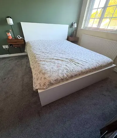 Ikea King Size Bed with Mattress Available in Perfect Condition