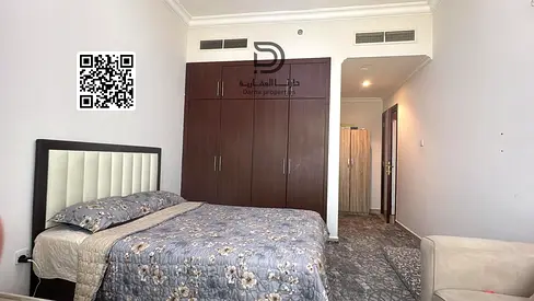 غرفتين وصالة للايجار السنوي  \ في الكونكور تاور  \ ب 45 الف