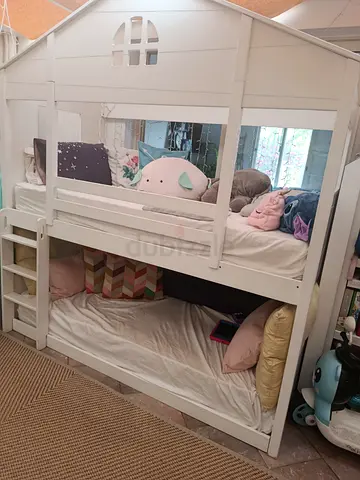 Wooden bunk bed