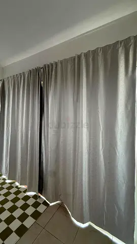 Blackou curtains with hooks - brand new
