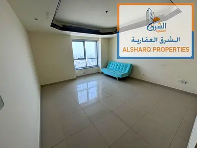 Ajman A well-located 1-bedroom apartment on Sheikh Khalifa Street, next to Safeer Mall. The apartment features a large balcony with an excellent view