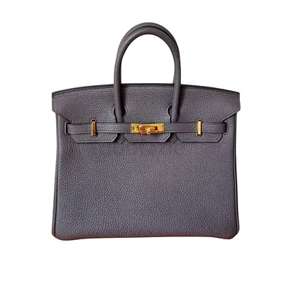 Hermes Birkin 25 Togo Leather Gold Hardware Handbag