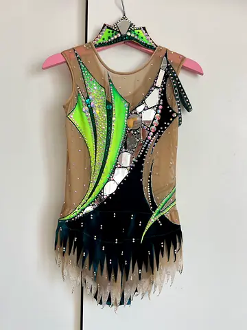 Rhythmic gymnastics competition leotard for height 125-135 cm