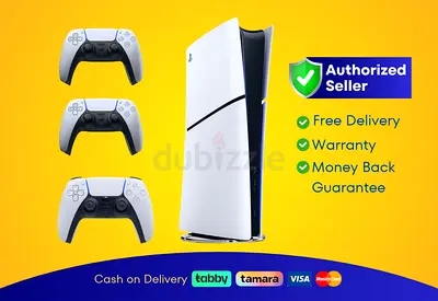 Sony PlayStation 5 Gaming Console Slim – Digital Edition with 3 Controllers, PS5 | New |  Warranty |