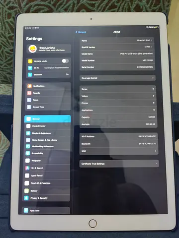 iPad Pro 12.9-inch (2nd gen) 512GB - Gold, Excellent Condition -Unlocked
